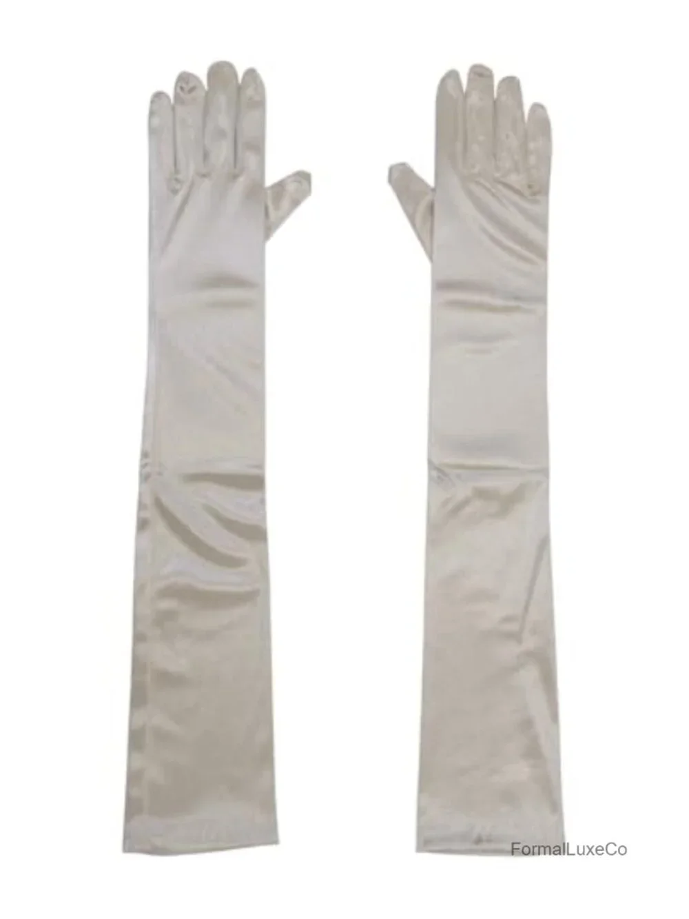 Vintage 1920s Satin Opera Gloves Elbow Length Formal Evening Party